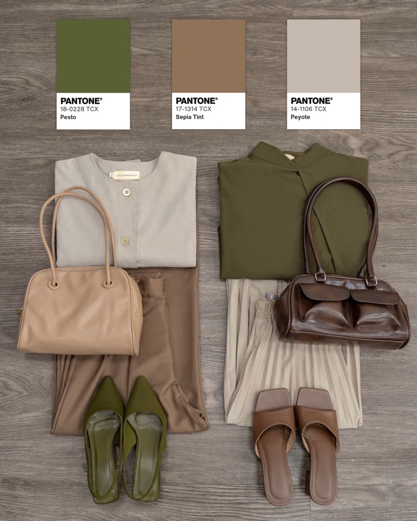 beige pants work outfit women