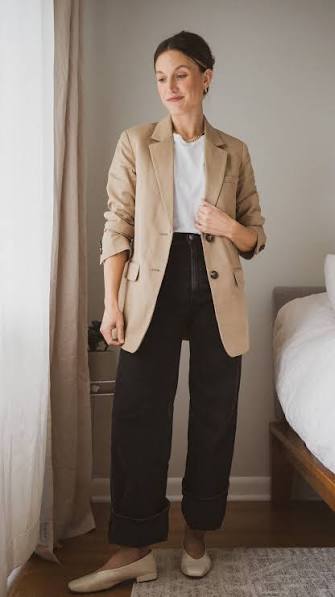 work outfit black pants