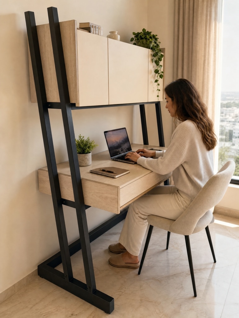 home office desk hidden
