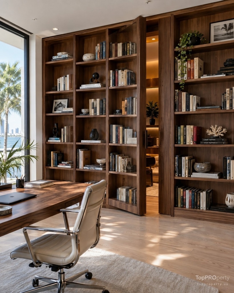 home office desk hidden