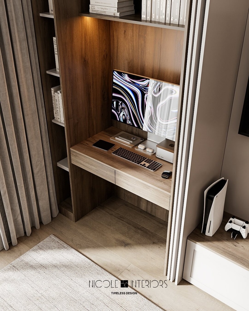 home office desk hidden