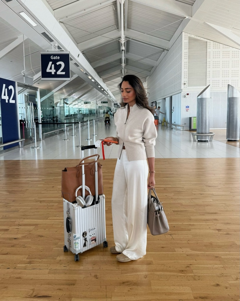 airport outfit work trip summer