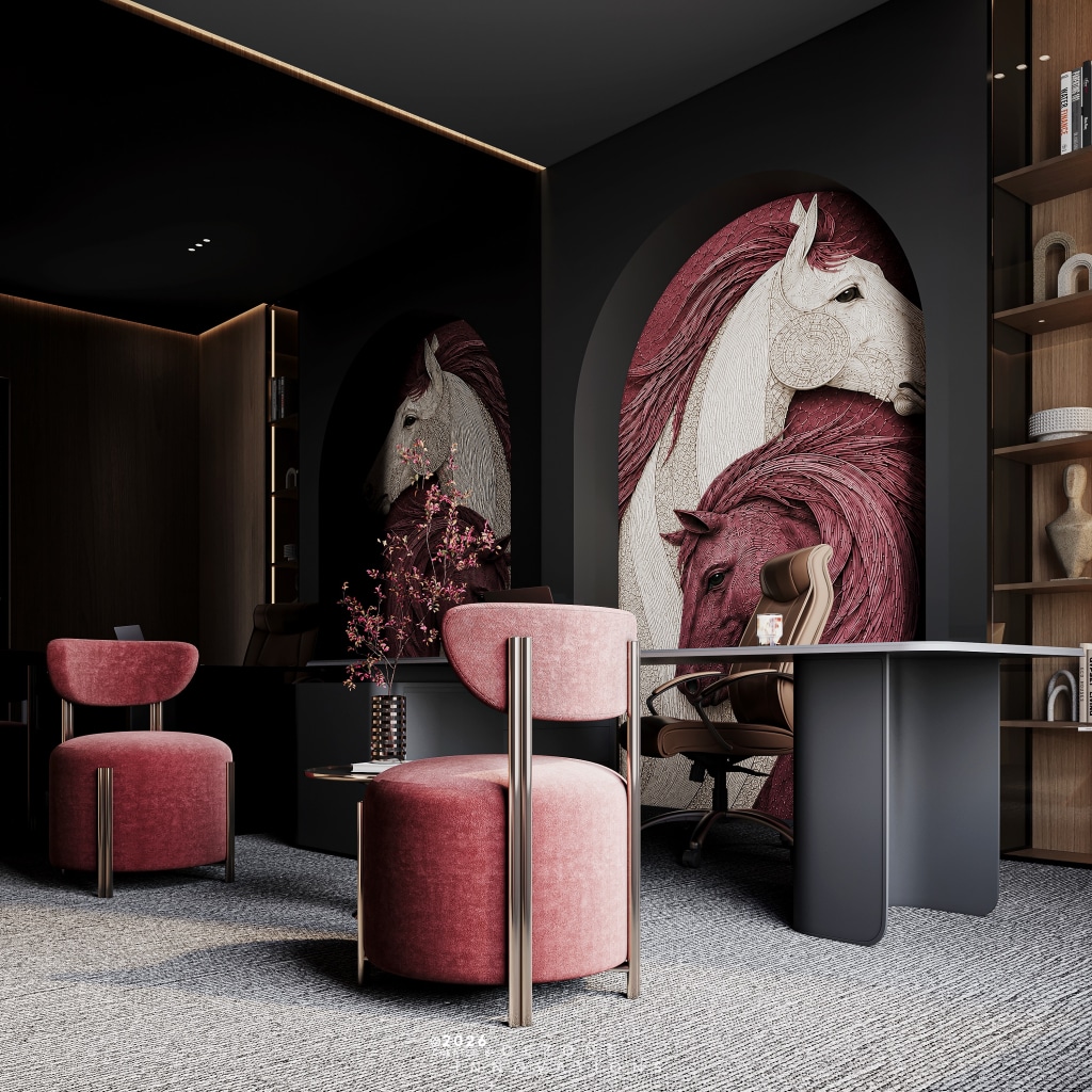 office decor jewel tones