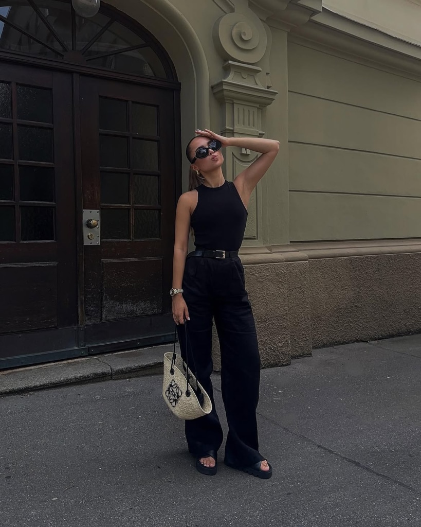 work outfit black pants