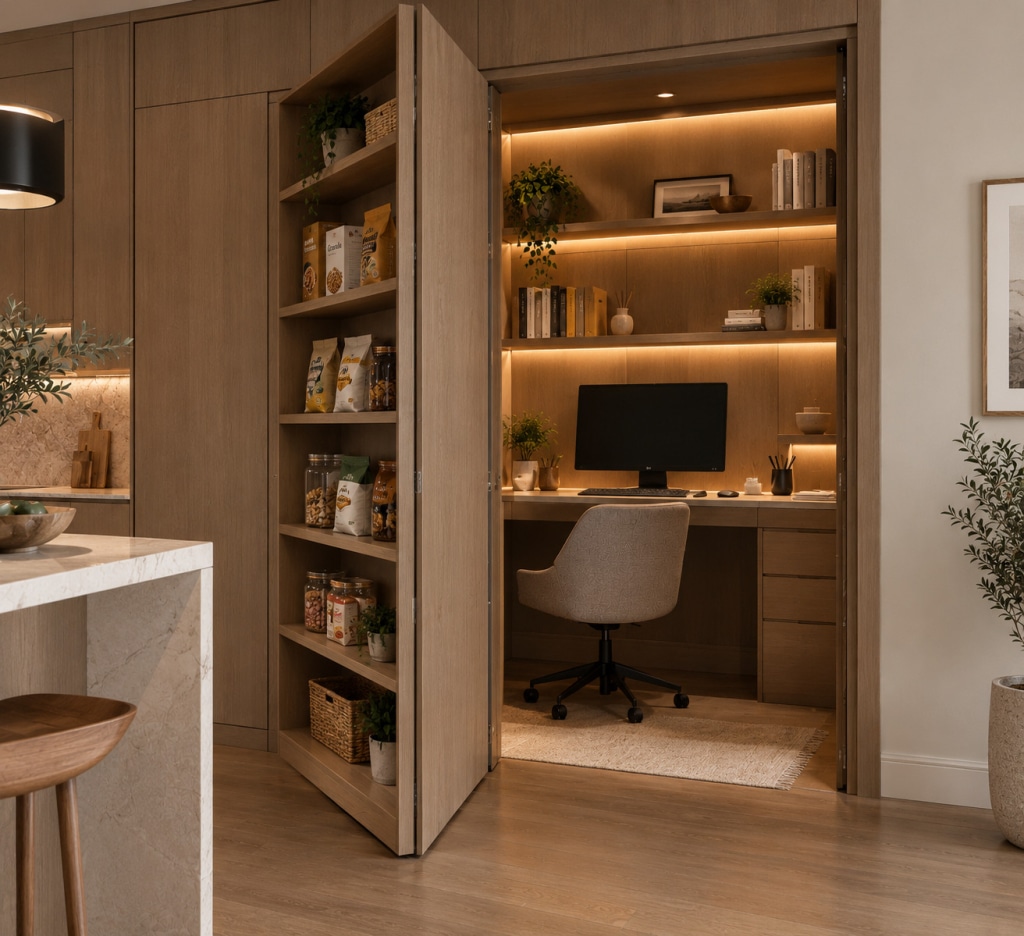 home office desk hidden